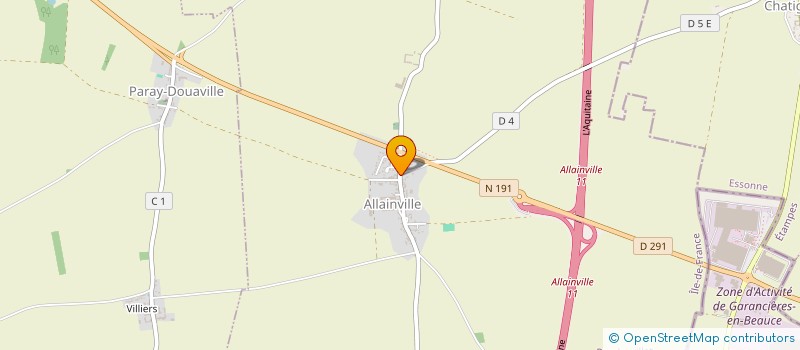 localisation de l'entreprise BAUDIN à ALLAINVILLE