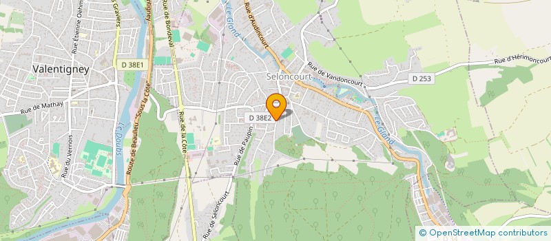 localisation de l'entreprise BAUDIN-LOUVET 2  SELONCOURT