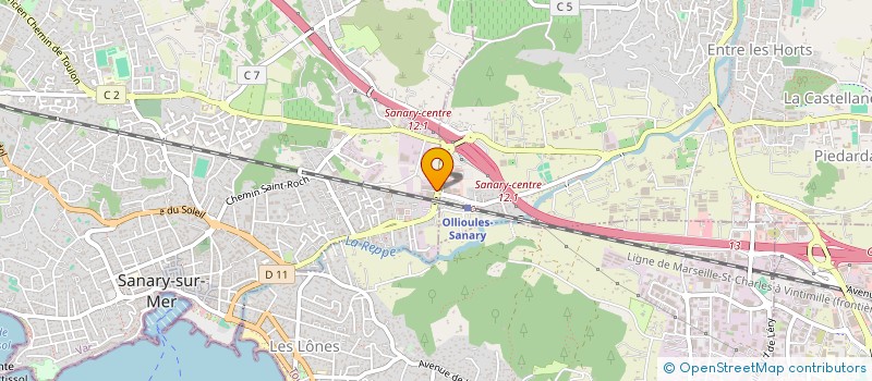 localisation de l'entreprise BAUDINO  SANARY SUR MER