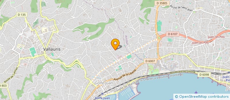 localisation de l'entreprise BAUDOIN 7 à VALLAURIS