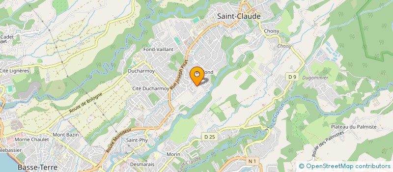 localisation de l'entreprise BAUDOT 15 à SAINT-CLAUDE