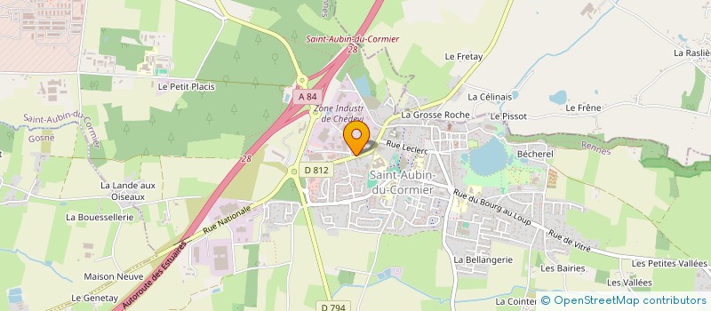 localisation de l'entreprise BAUDOT à SAINT-AUBIN-DU-CORMIER