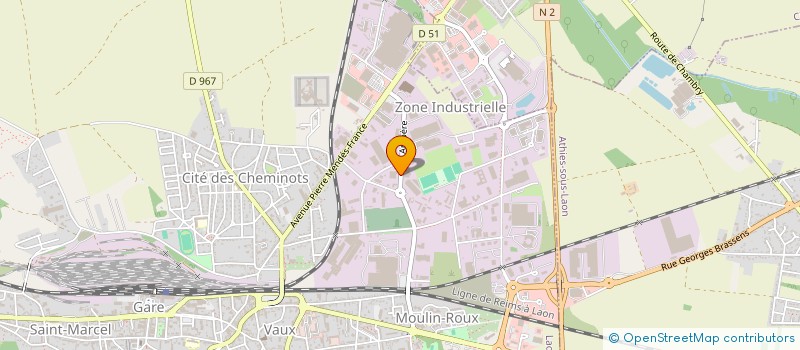 localisation de l'entreprise BAUDOUX DIESEL à LAON