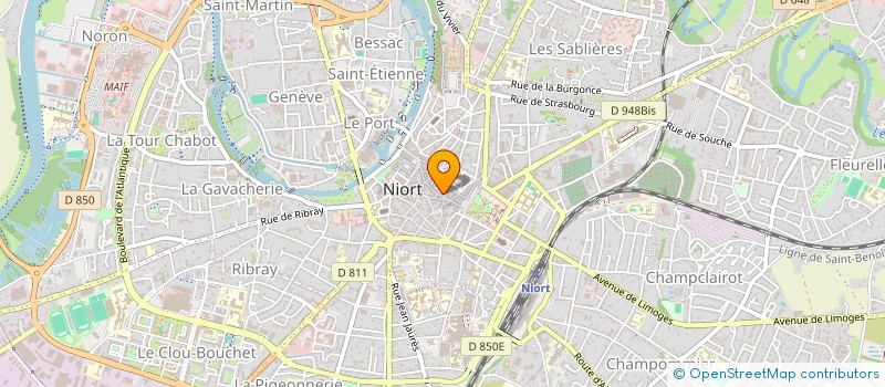 localisation de l'entreprise BAUDRY à NIORT