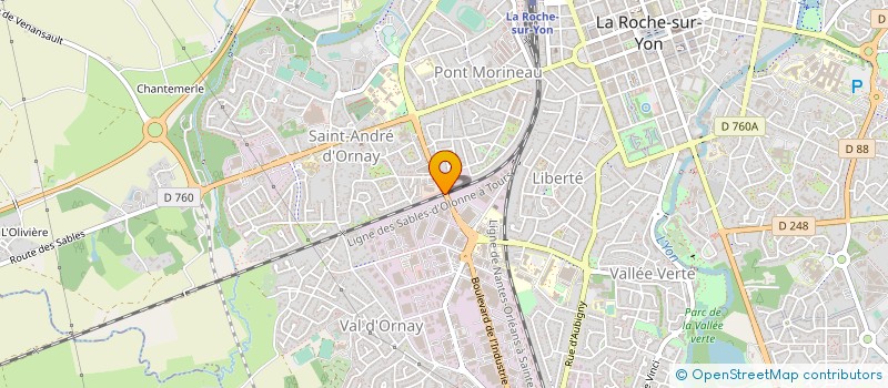 localisation de l'entreprise BAUDRY AUTOMOBILES à LA ROCHE-SUR-YON