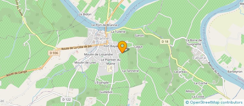 localisation de l'entreprise BAUDRY ET CIE à BRANNE