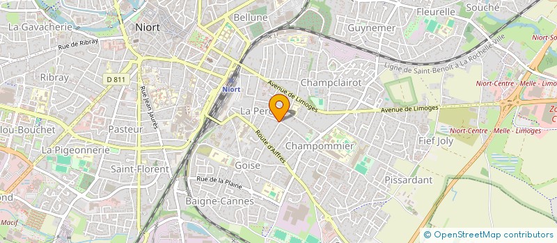 localisation de l'entreprise BAUDU PRESSING à NIORT