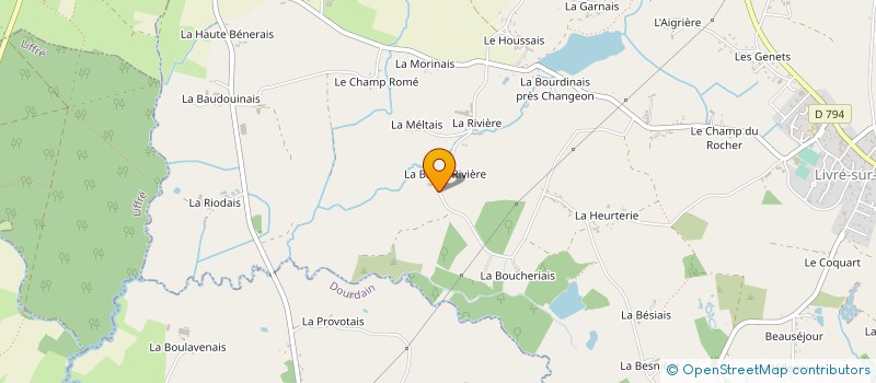 localisation de l'entreprise BAUDY CHARPENTE à SAINT-AUBIN-DU-CORMIER