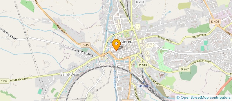 localisation de l'entreprise BAUGE FINANCE ET ASSOCIES à LISIEUX