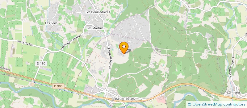 localisation de l'entreprise BAUM AUX BEAUMETTES  BEAUMETTES