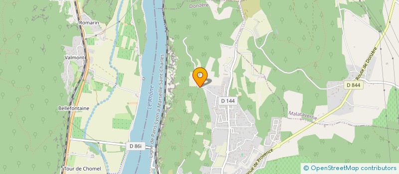 localisation de l'entreprise BAUME DES ANGES à DONZERE