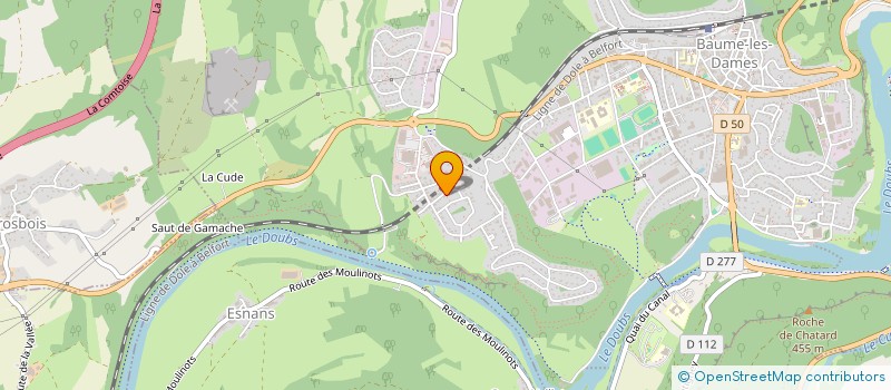 localisation de l'entreprise BAUME SPORTS  BAUME-LES-DAMES