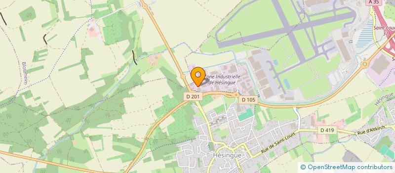 localisation de l'entreprise BAUMEISTER  HESINGUE