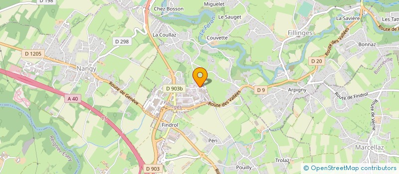 localisation de l'entreprise BAUMER  FILLINGES
