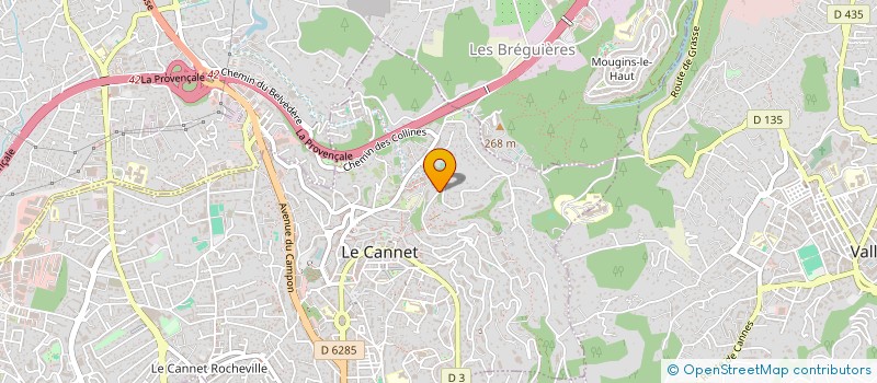 localisation de l'entreprise BAUMET à LE CANNET