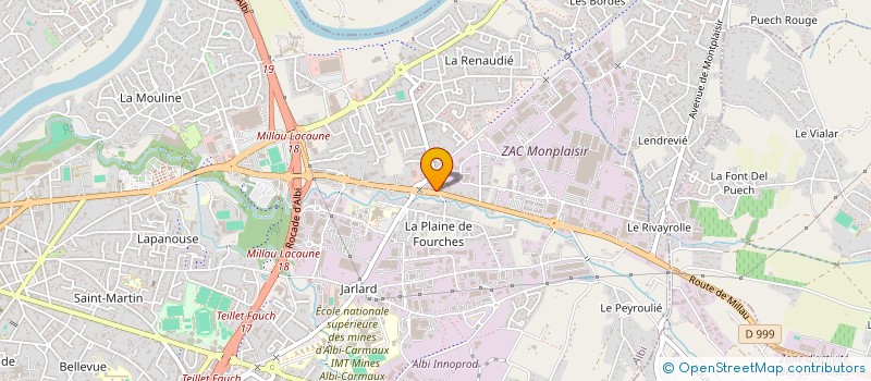 localisation de l'entreprise BAUSS à ALBI