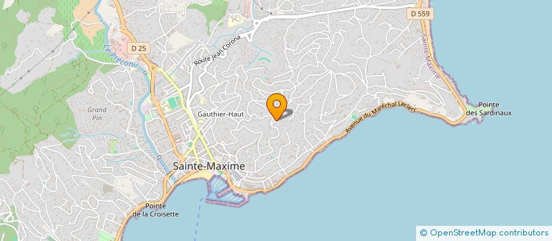 localisation de l'entreprise BAUSSET PCO à SAINTE-MAXIME