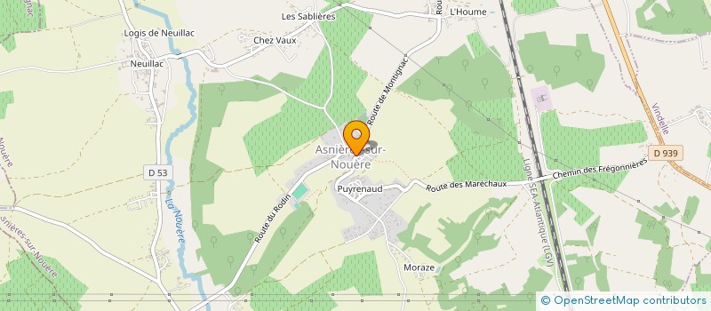 localisation de l'entreprise BAUVAIS à ASNIERES-SUR-NOUERE