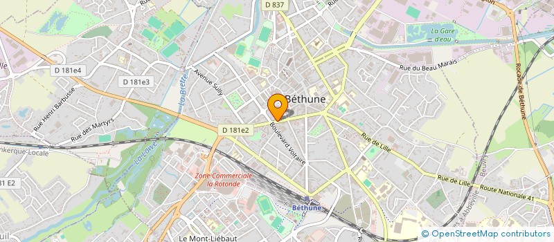 localisation de l'entreprise BAUVIN à BETHUNE