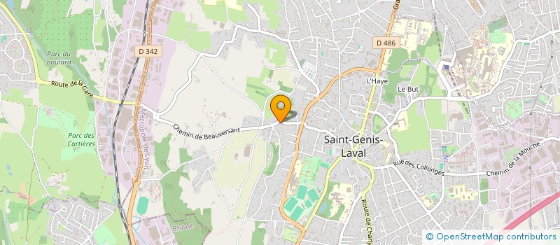 localisation de l'entreprise BAUX ET CHARMANTS  SAINT-GENIS-LAVAL