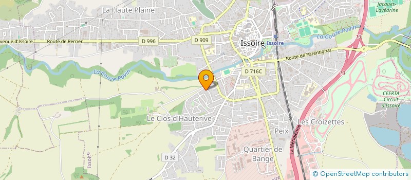 localisation de l'entreprise BAV PLATRERIE PEINTURE  VERGONGHEON