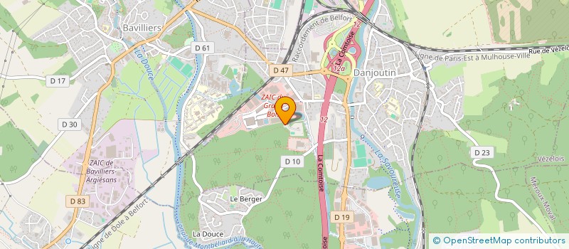 localisation de l'entreprise BAVILLIERS ASSOCIATION SONORE ET SPORTIVE à DANJOUTIN