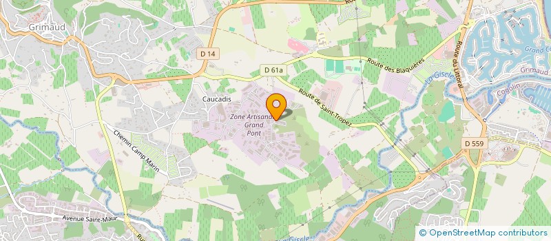 localisation de l'entreprise BAX à GRIMAUD