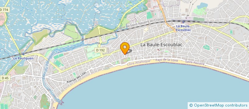 localisation de l'entreprise BAX GESTION à LA BAULE-ESCOUBLAC