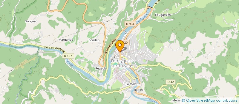 localisation de l'entreprise BAX - GOMBERT  ENTRAYGUES-SUR-TRUYERE