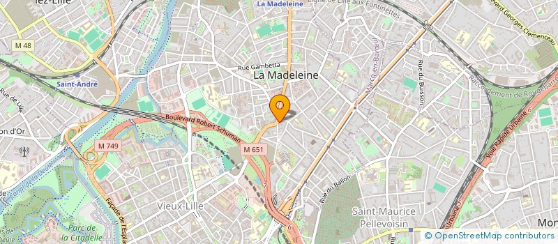 localisation de l'entreprise BAXAM à LA MADELEINE