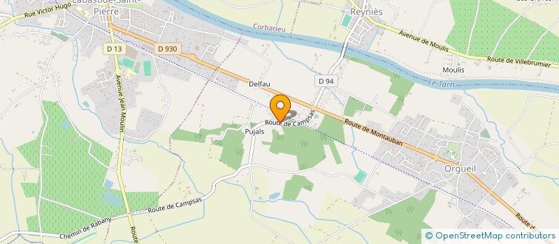 localisation de l'entreprise BAYLE GOUDRONNAGES  ORGUEIL