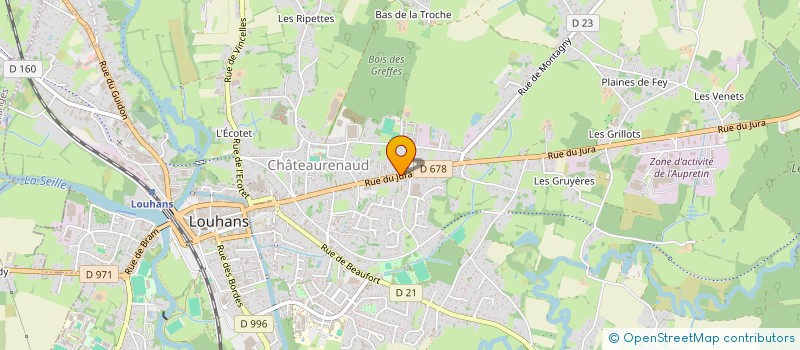 localisation de l'entreprise BAYLE PNEUMATIQUES à LOUHANS
