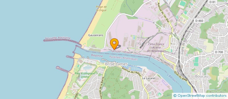 localisation de l'entreprise BAYONNE MANUTENTION  TARNOS