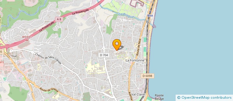 localisation de l'entreprise BAZ CONCEPT à ANTIBES