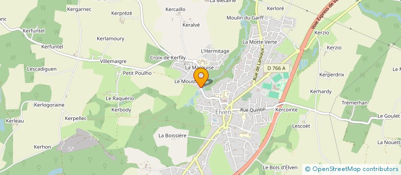 localisation de l'entreprise BAZAHT à ELVEN
