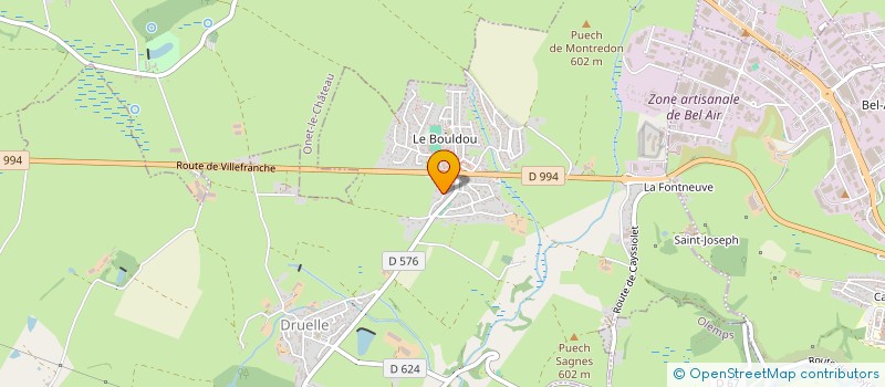 localisation de l'entreprise BAZALGETTE JACQUES ET BERNADETTE  DRUELLE BALSAC