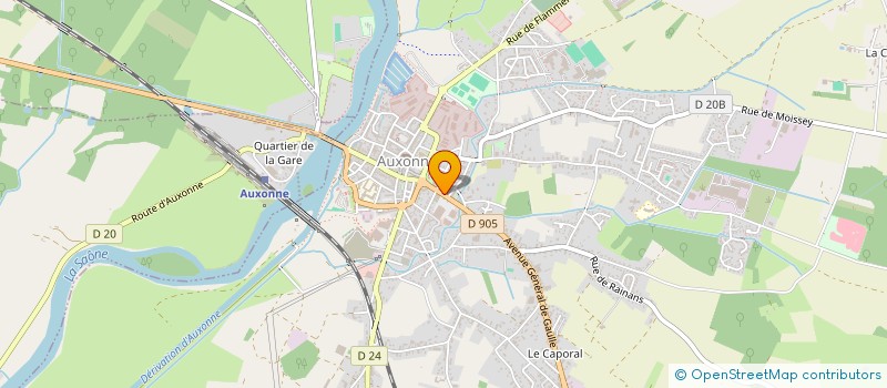 localisation de l'entreprise BAZAR 130 SAS à AUXONNE