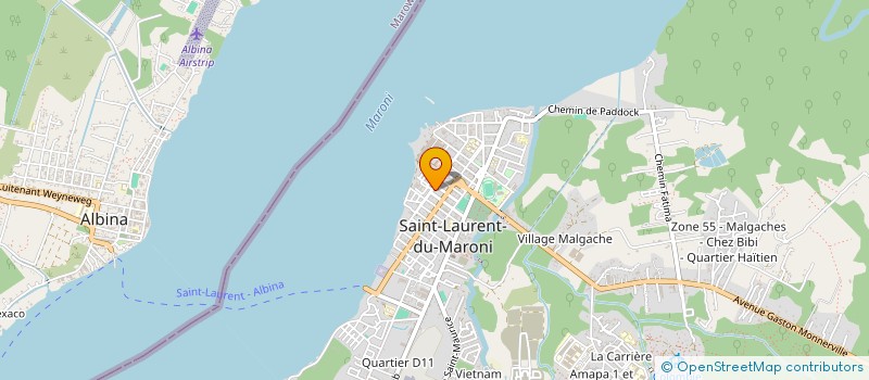 localisation de l'entreprise BAZAR DE L'OUEST DU MARONI à SAINT-LAURENT-DU-MARONI