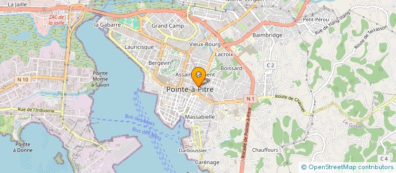 localisation de l'entreprise BAZAR DES CITES UNIES à POINTE A PITRE