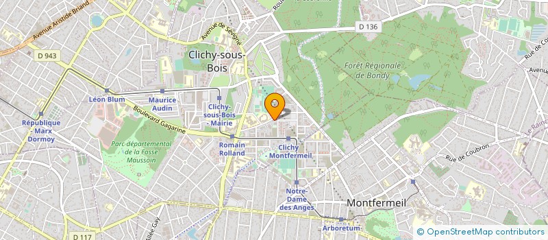 localisation de l'entreprise BAZAR MUSIC PRODUCTION à CLICHY-SOUS-BOIS