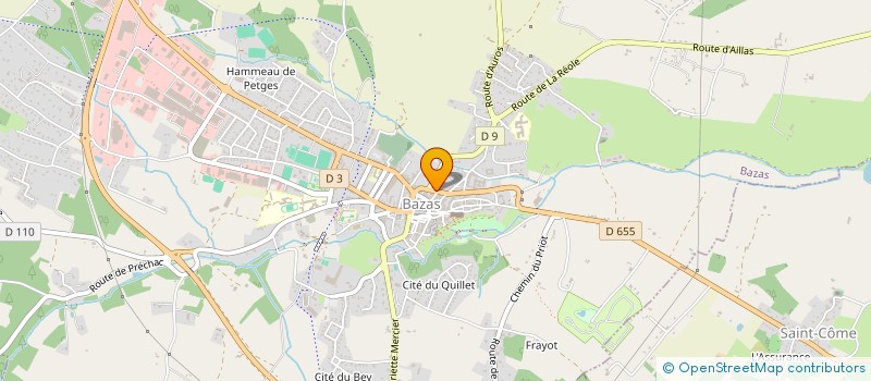localisation de l'entreprise BAZAS CULTURE  BAZAS