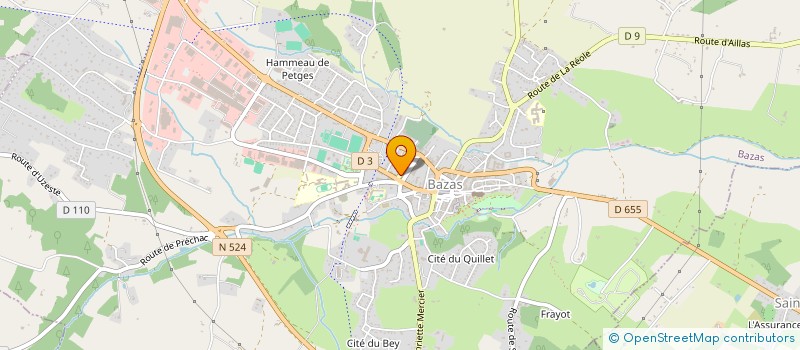 localisation de l'entreprise BAZAS ELECTRICITE FREINAGE à BAZAS