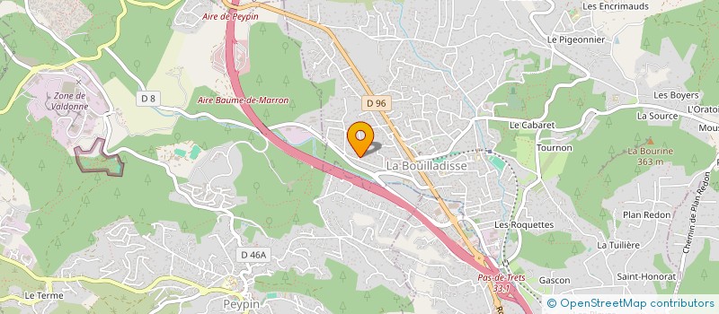 localisation de l'entreprise BAZETTI  LA BOUILLADISSE