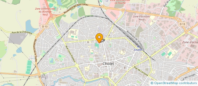 localisation de l'entreprise BAZIN à CHOLET