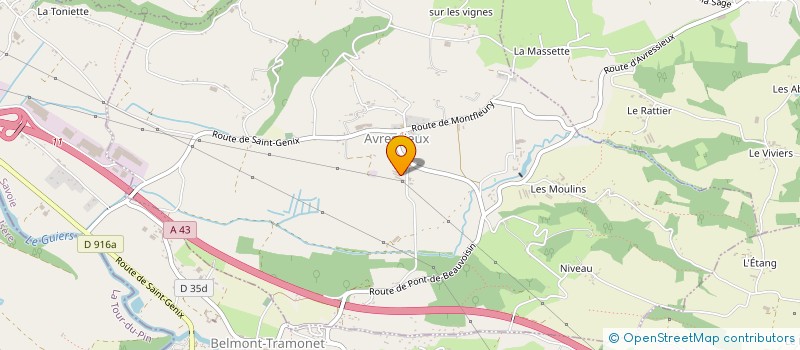 localisation de l'entreprise BAZIN GERARD  AVRESSIEUX