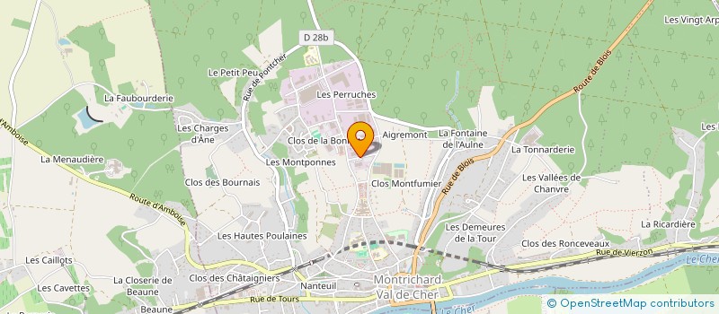 localisation de l'entreprise BAZIN - MECANUM à MONTRICHARD-VAL-DE-CHER