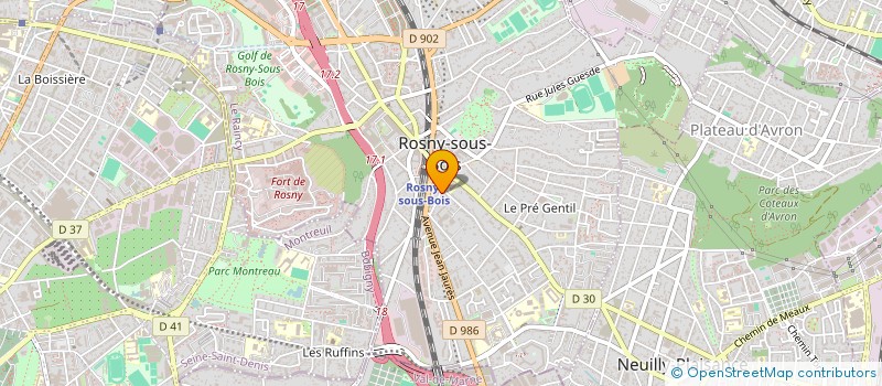 localisation de l'entreprise BAZU à ROSNY-SOUS-BOIS