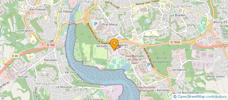 localisation de l'entreprise BB-ARCHITECTURE à QUIMPER