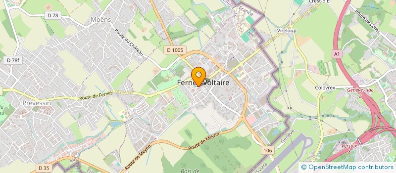localisation de l'entreprise BB OPTIQUE à FERNEY-VOLTAIRE