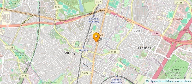 localisation de l'entreprise BBA 92 à ANTONY